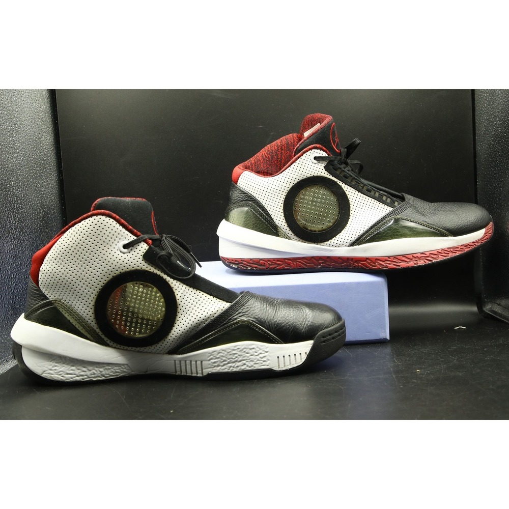 Nike Air Jordan 2010 Black Varsity Red 387358-061, Size 10, MISSING INSOLES